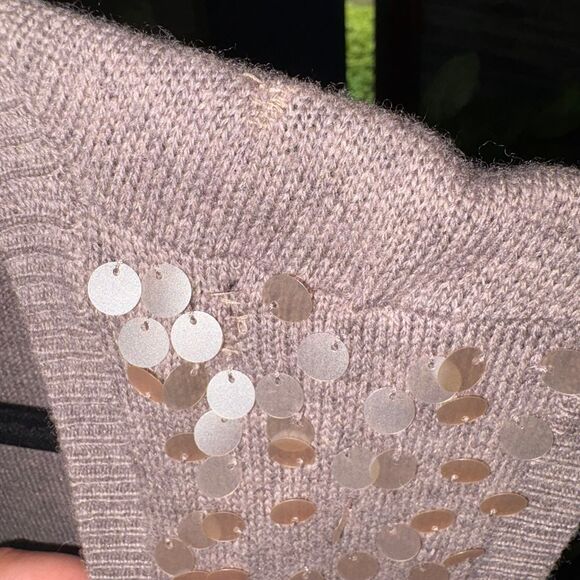 Luisa Cerano Sequin Sleeveless Wool, Cashmere, Silk Sweater Mini Dress size 16 - Picture 12 of 13